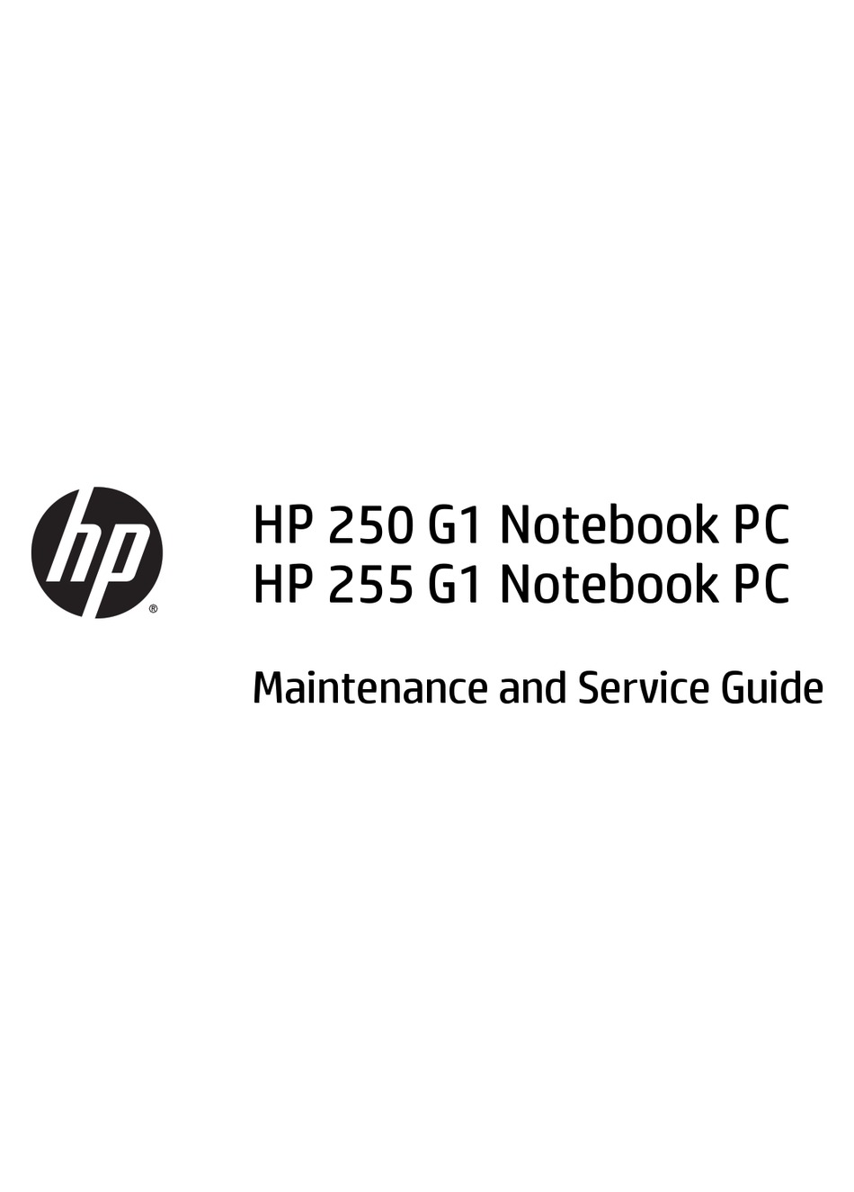 HP 250 G1 MAINTENANCE AND SERVICE MANUAL Pdf Download | ManualsLib