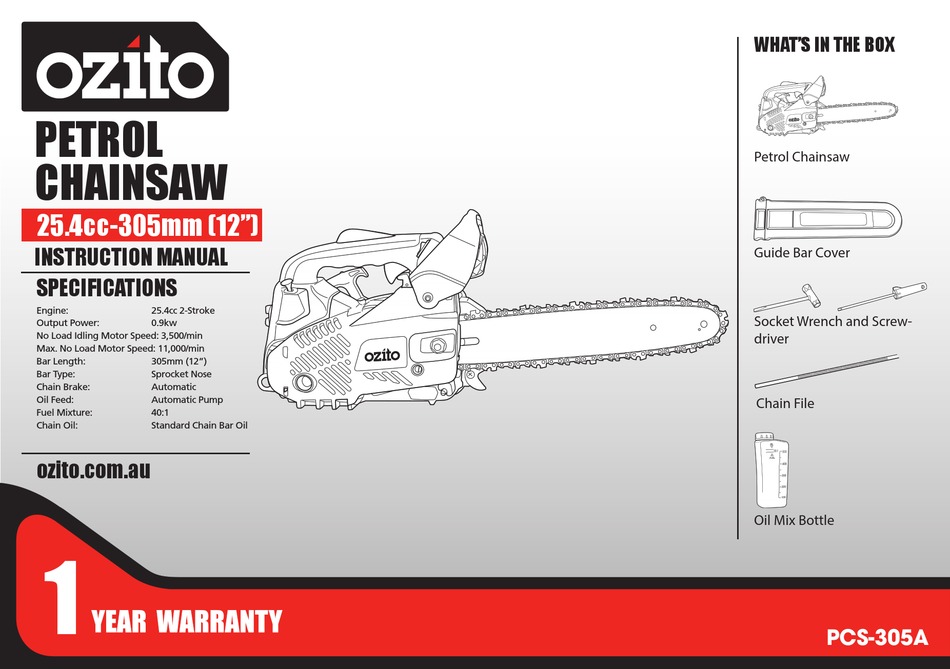 OZITO PCS305A INSTRUCTION MANUAL Pdf Download ManualsLib