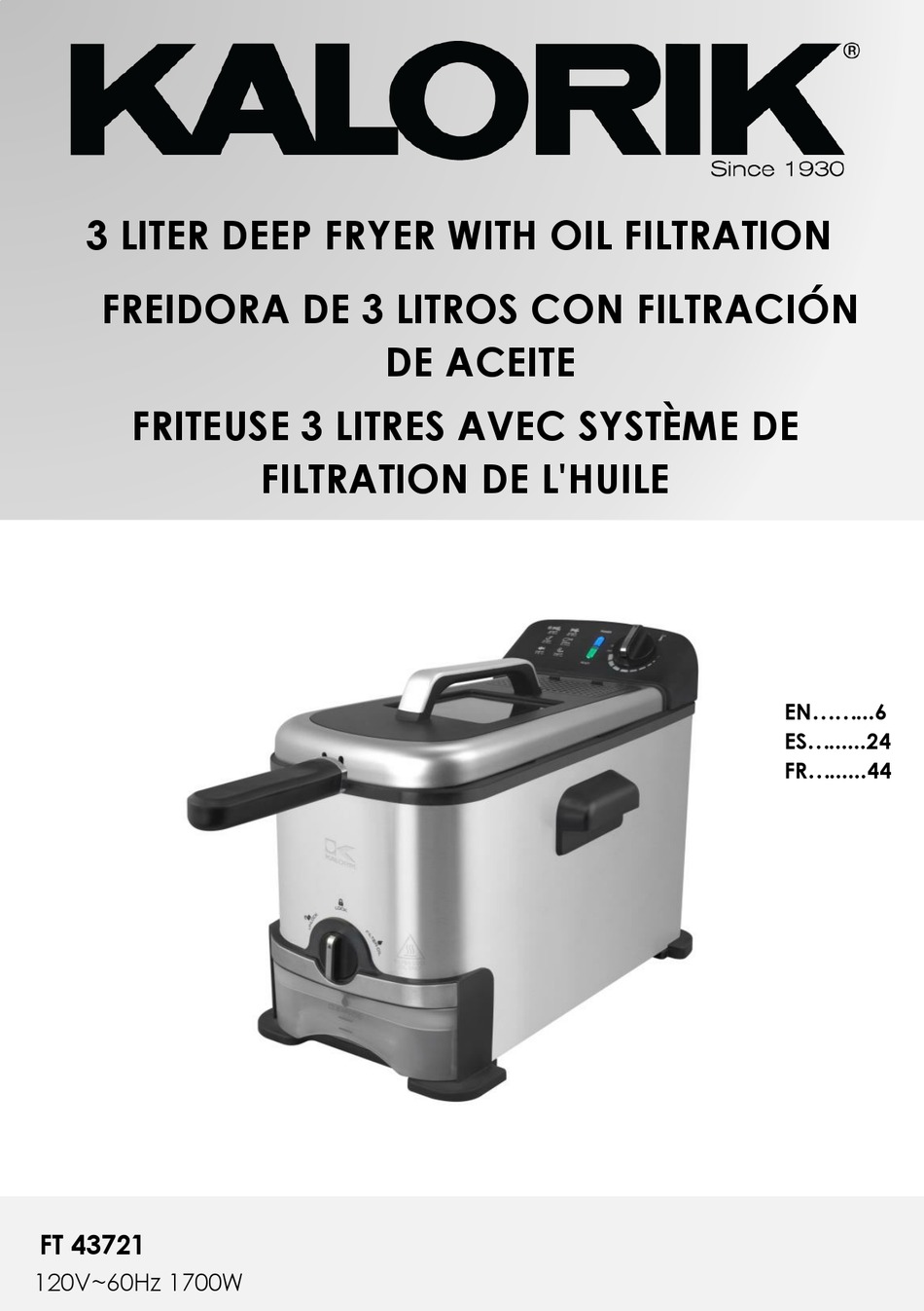 KALORIK FT 43721 MANUAL Pdf Download ManualsLib