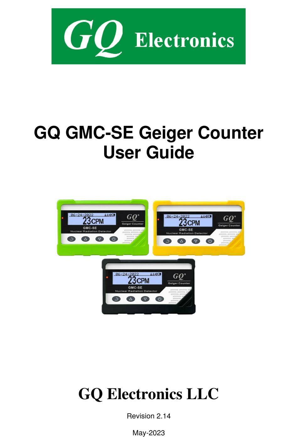 GQ ELECTRONICS GMCSE USER MANUAL Pdf Download ManualsLib