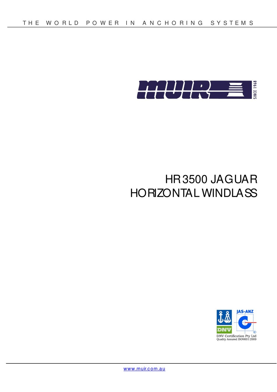 MUIR HR 3500 MANUAL Pdf Download ManualsLib