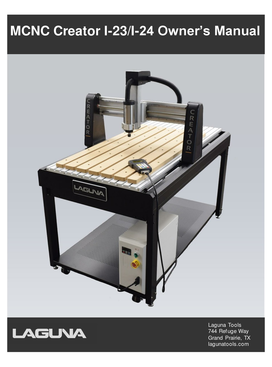 LAGUNA TOOLS MCNC CREATOR I23 OWNER'S MANUAL Pdf Download ManualsLib