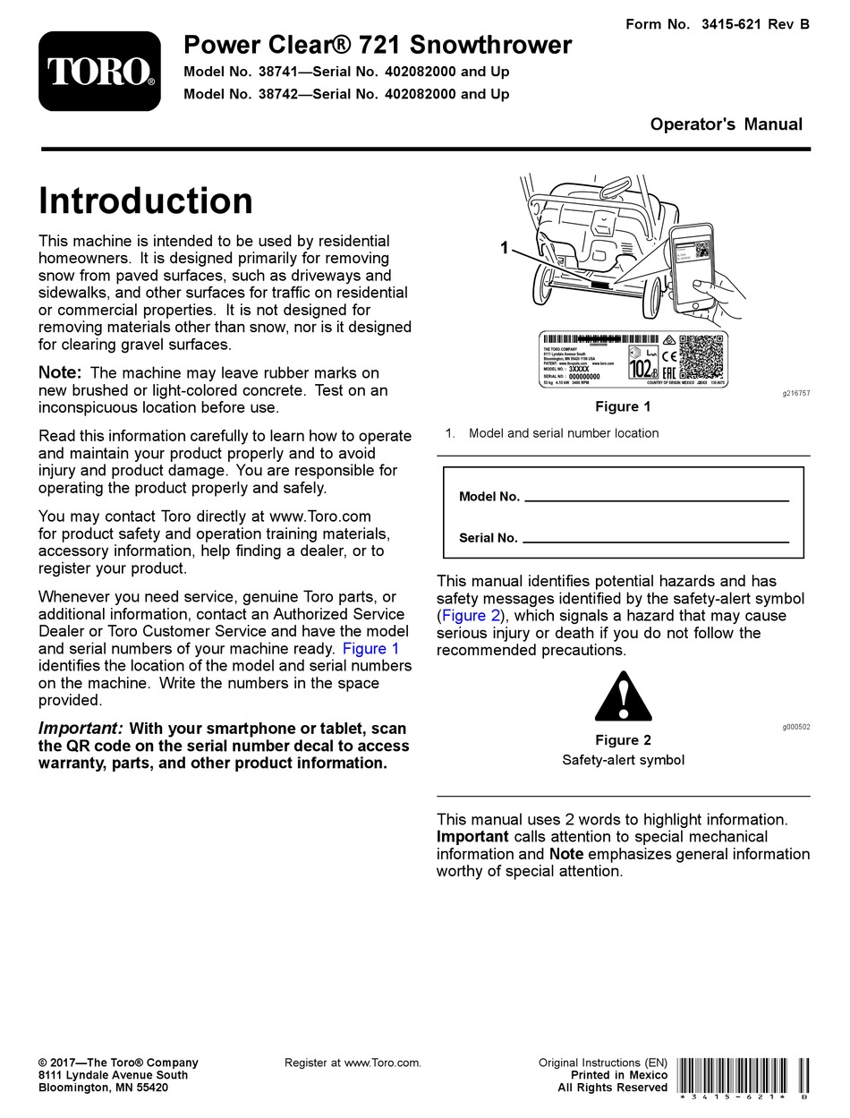 TORO 38741 OPERATOR'S MANUAL Pdf Download | ManualsLib