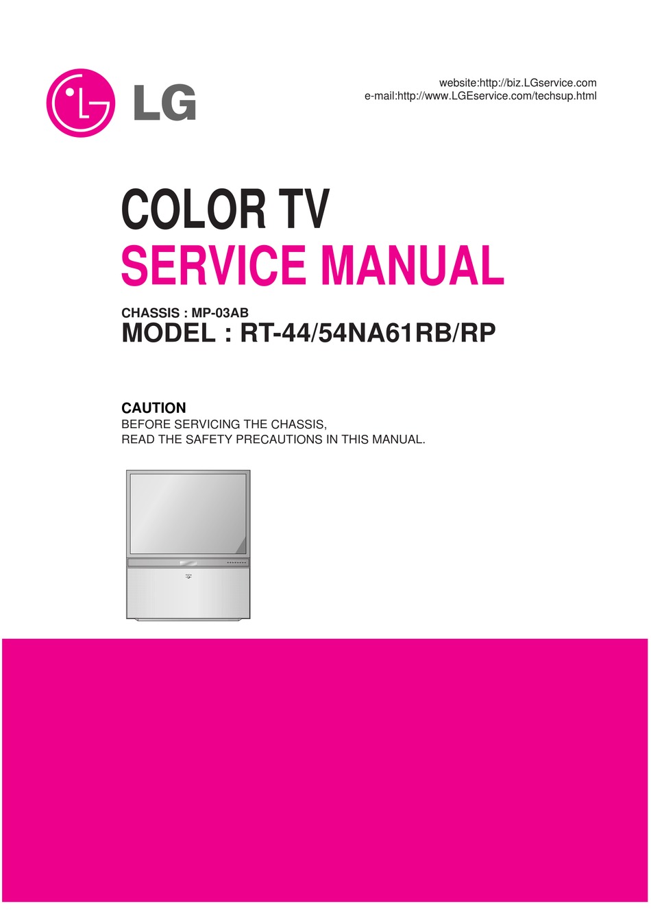 LG RT-44NA61RB SERVICE MANUAL Pdf Download | ManualsLib