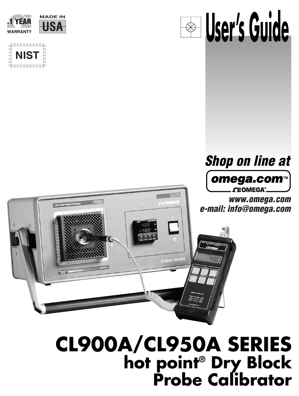 OMEGA ENGINEERING HOT POINT CL900A SERIES USER MANUAL Pdf Download