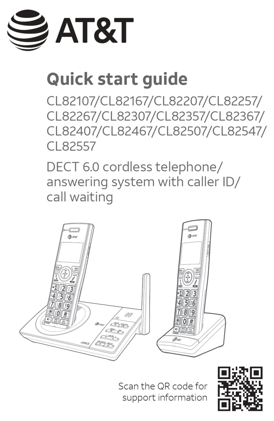 AT&T CL82167 QUICK START MANUAL Pdf Download | ManualsLib