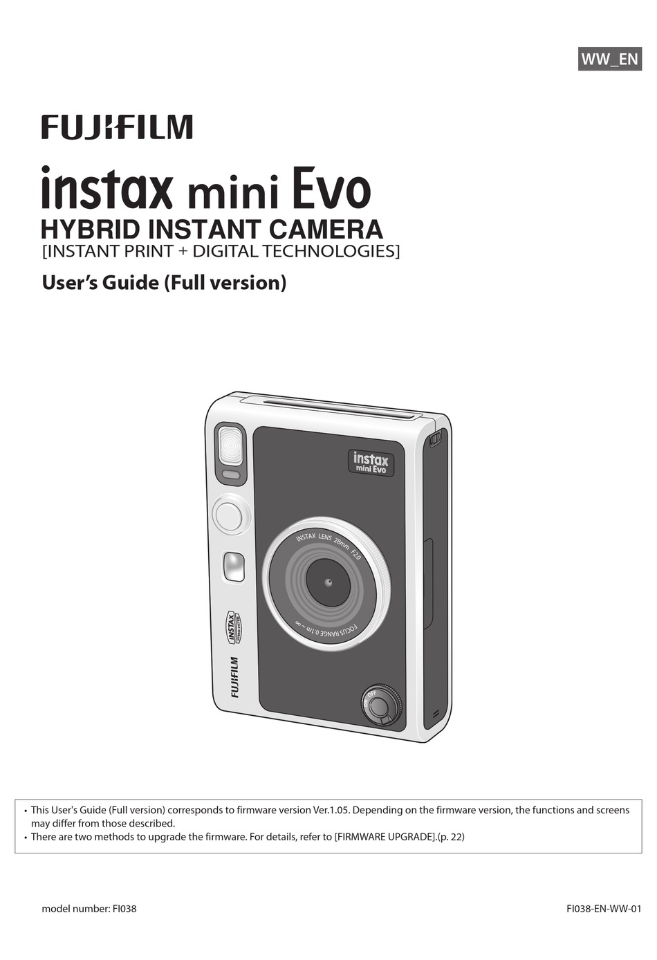 FUJIFILM FI038 USER MANUAL Pdf Download ManualsLib