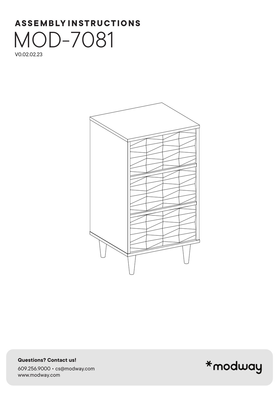 MODWAY MOD7081 ASSEMBLY INSTRUCTIONS MANUAL Pdf Download ManualsLib