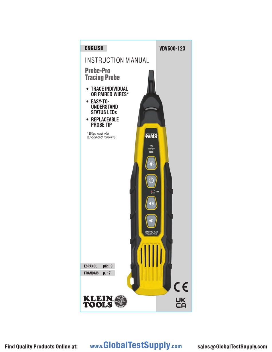 KLEIN TOOLS PROBEPRO VDV500123 INSTRUCTION MANUAL Pdf Download