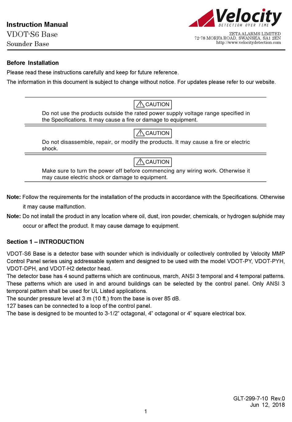 VELOCITY VDOTS6 INSTRUCTION MANUAL Pdf Download ManualsLib