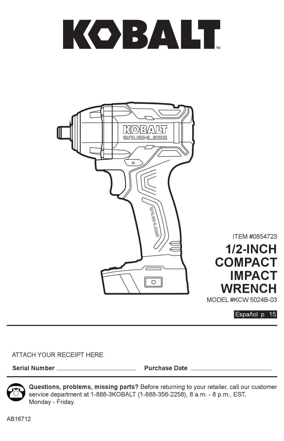 KOBALT KCW 5024B03 MANUAL Pdf Download ManualsLib