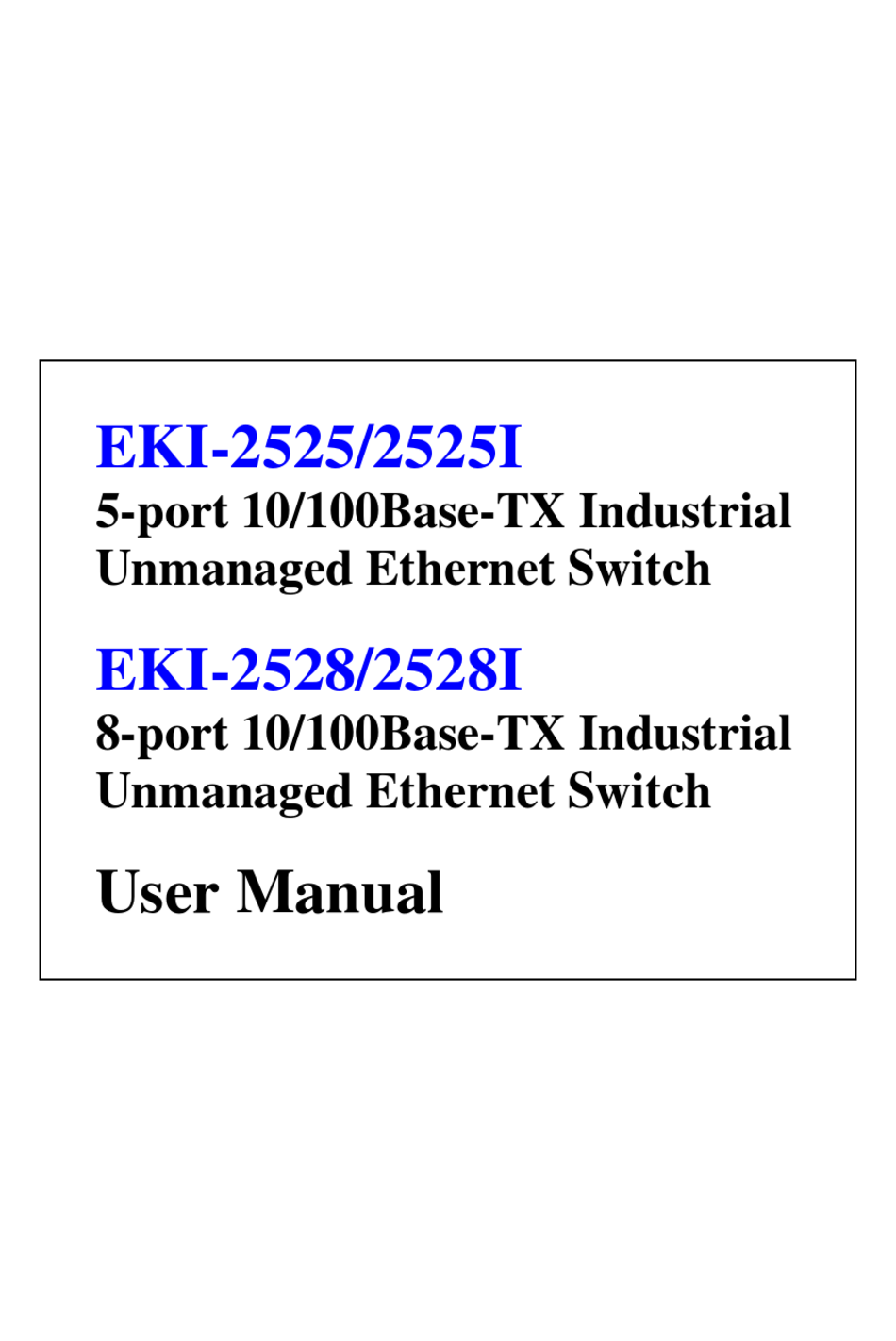 ADVANTECH EKI-2525I USER MANUAL Pdf Download | ManualsLib