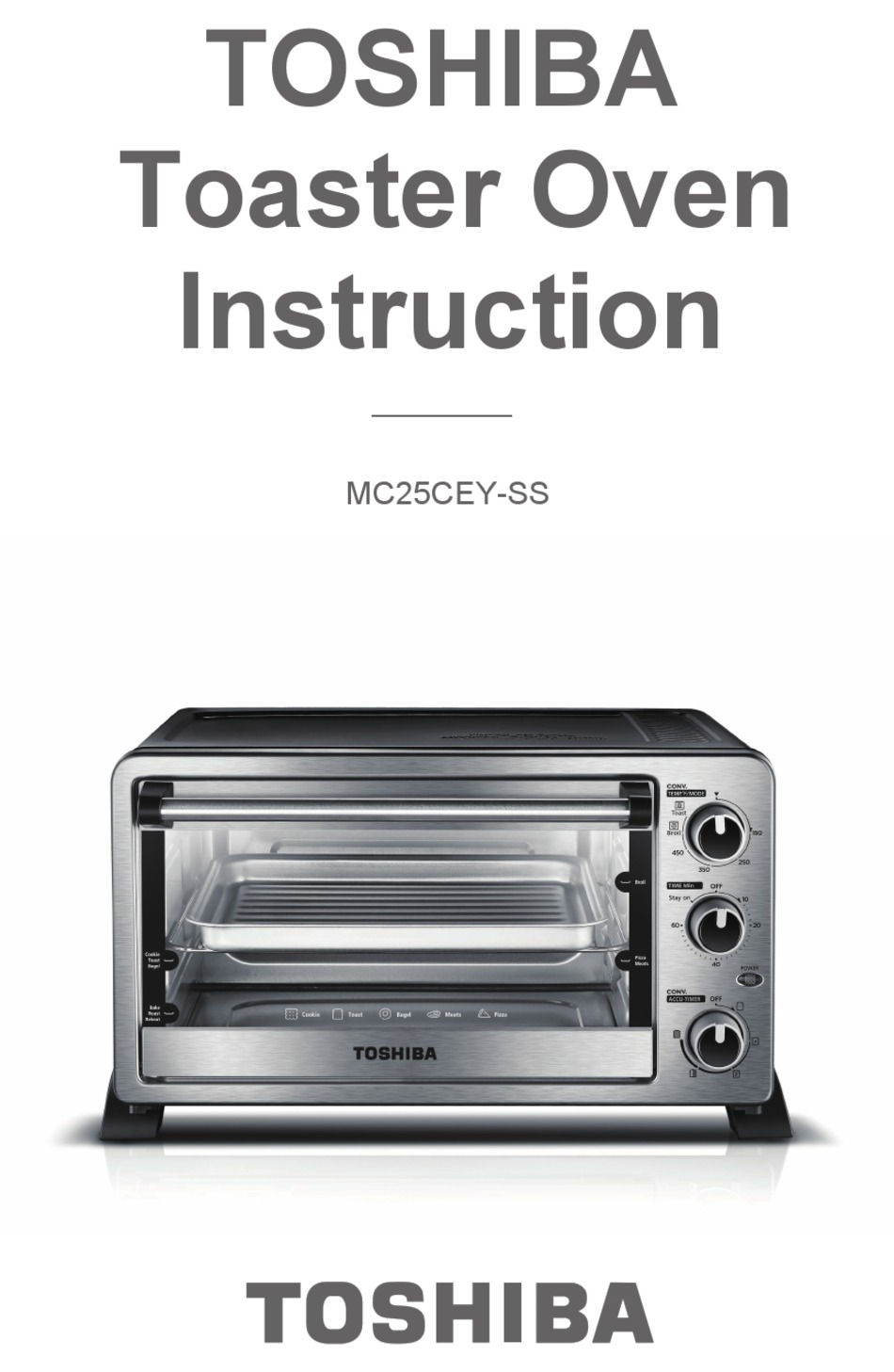 User Manual Toshiba TL2-AC25GZA(GR) Air Fryer Toaster Oven