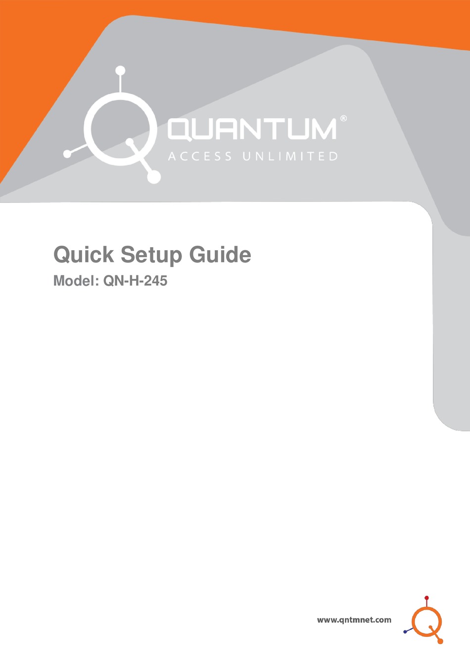 QUANTUM QNH245 QUICK SETUP MANUAL Pdf Download ManualsLib