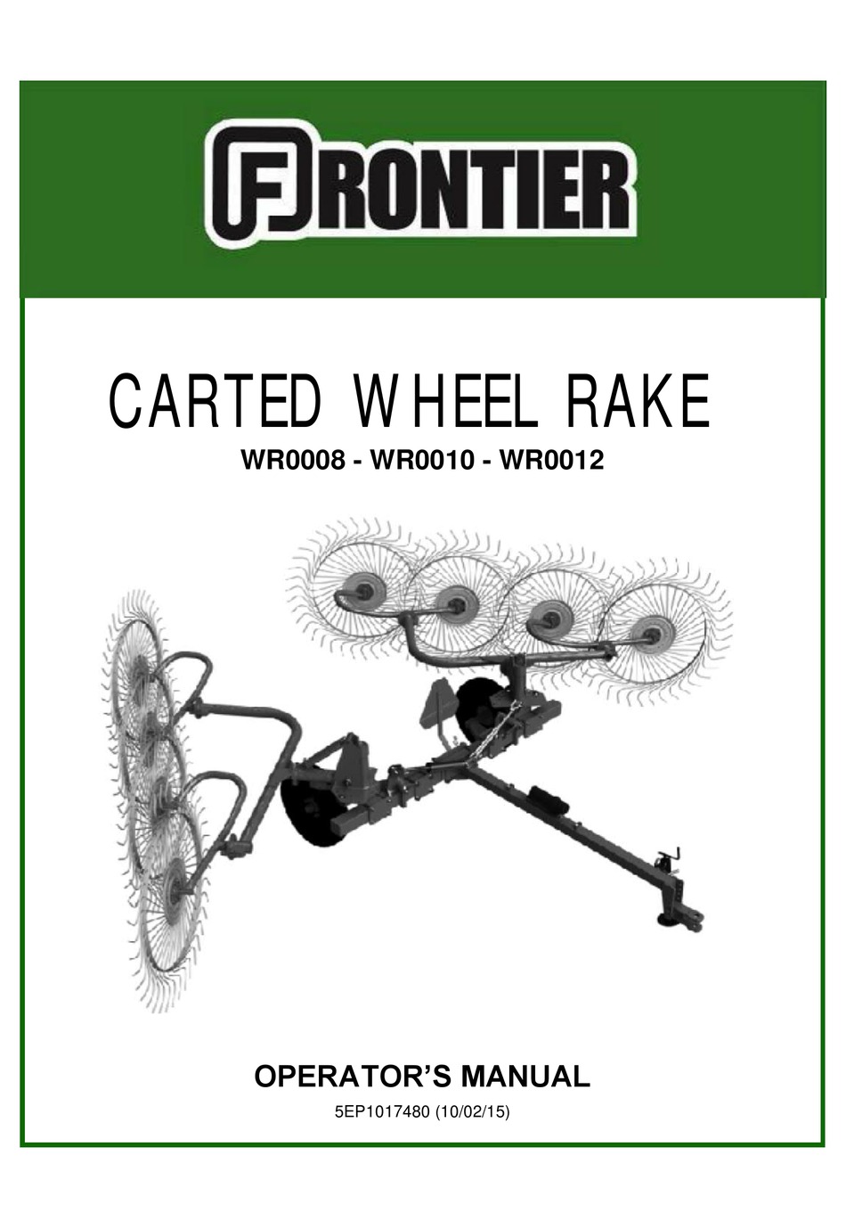 FRONTIER WR0008 OPERATOR'S MANUAL Pdf Download ManualsLib