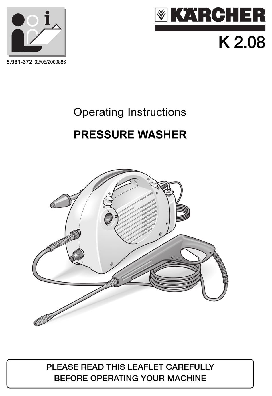 KÄRCHER K 2.08 OPERATING INSTRUCTIONS MANUAL Pdf Download | ManualsLib