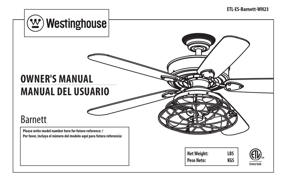 WESTINGHOUSE 7220500 OWNER