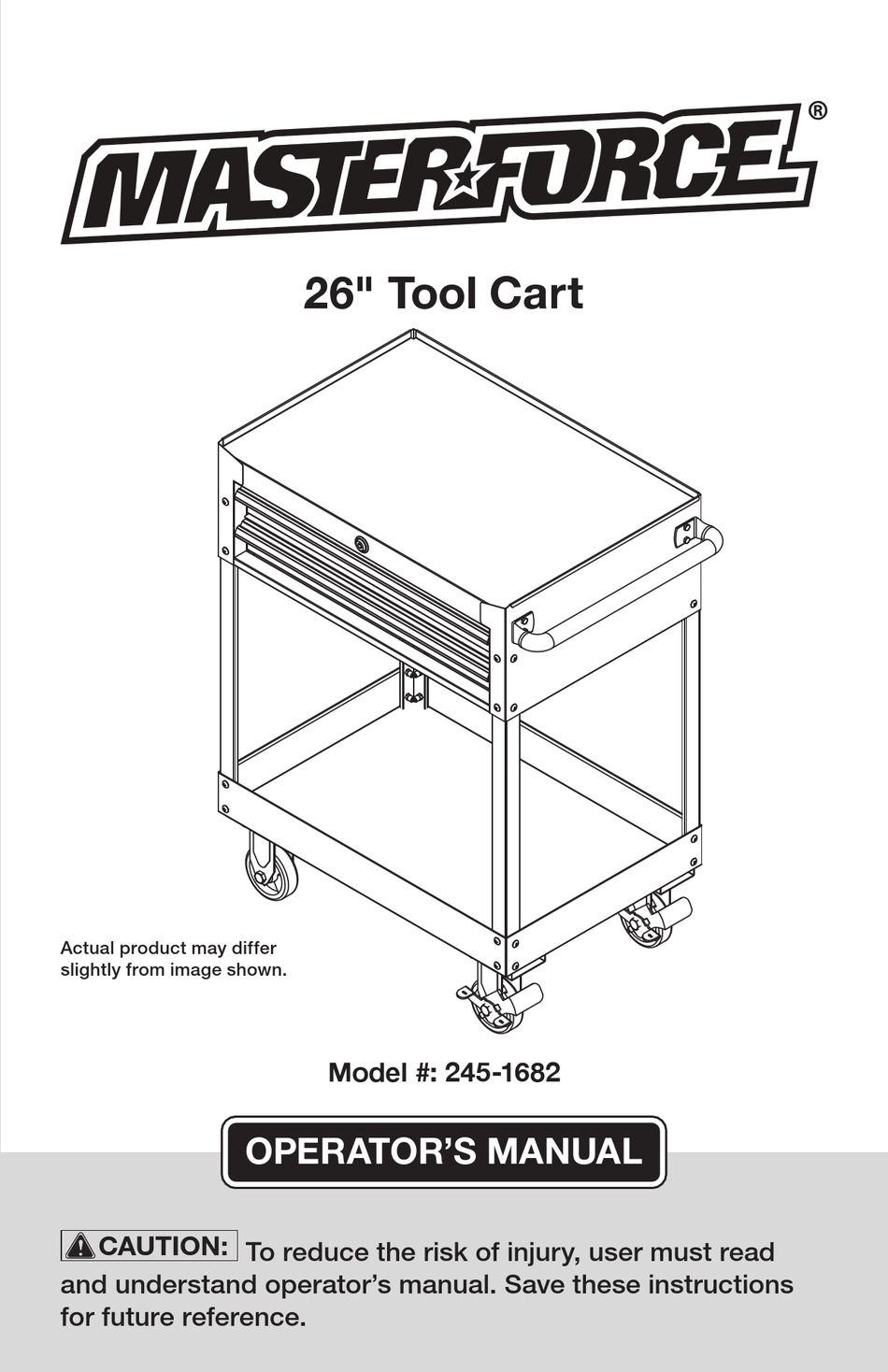 MASTERFORCE 2451682 OPERATOR'S MANUAL Pdf Download ManualsLib