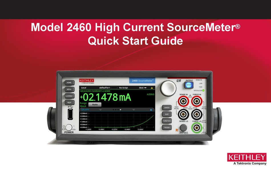 KEITHLEY SOURCEMETER 2460 QUICK START MANUAL Pdf Download | ManualsLib