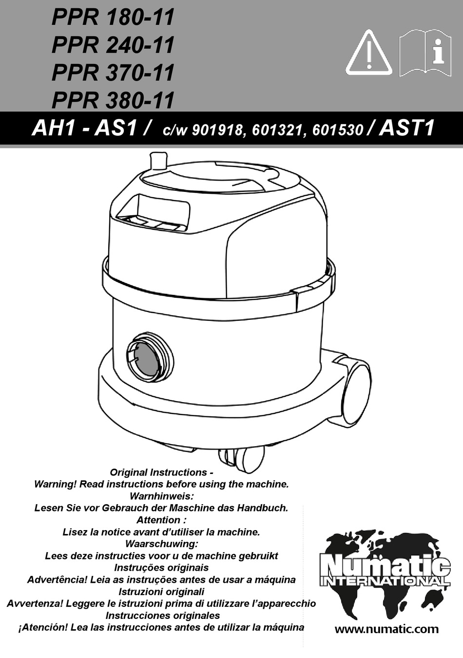NUMATIC AS1 ORIGINAL INSTRUCTIONS MANUAL Pdf Download ManualsLib