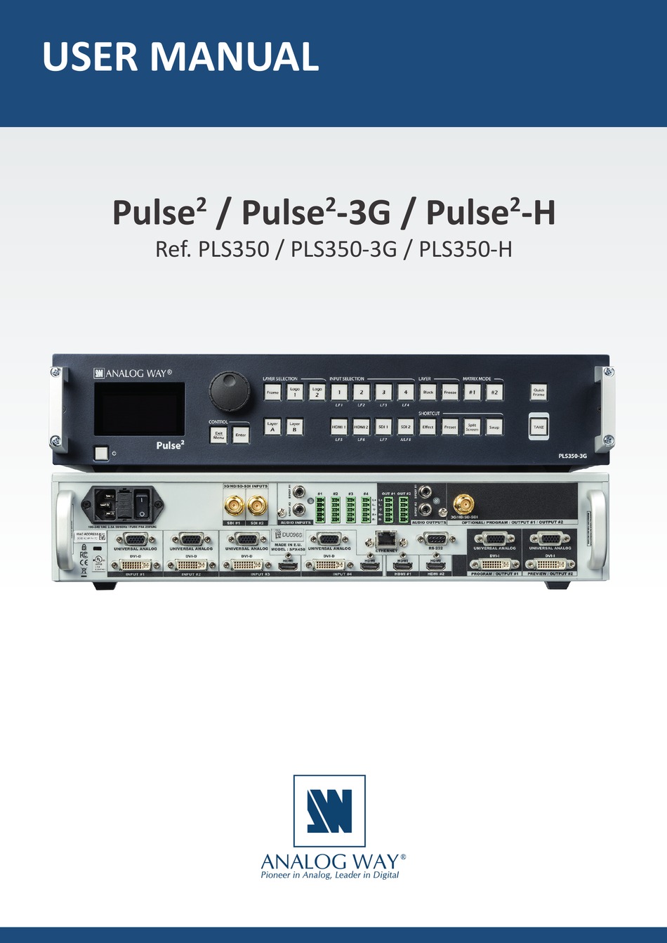 ANALOG WAY PULSE 2 USER MANUAL Pdf Download | ManualsLib