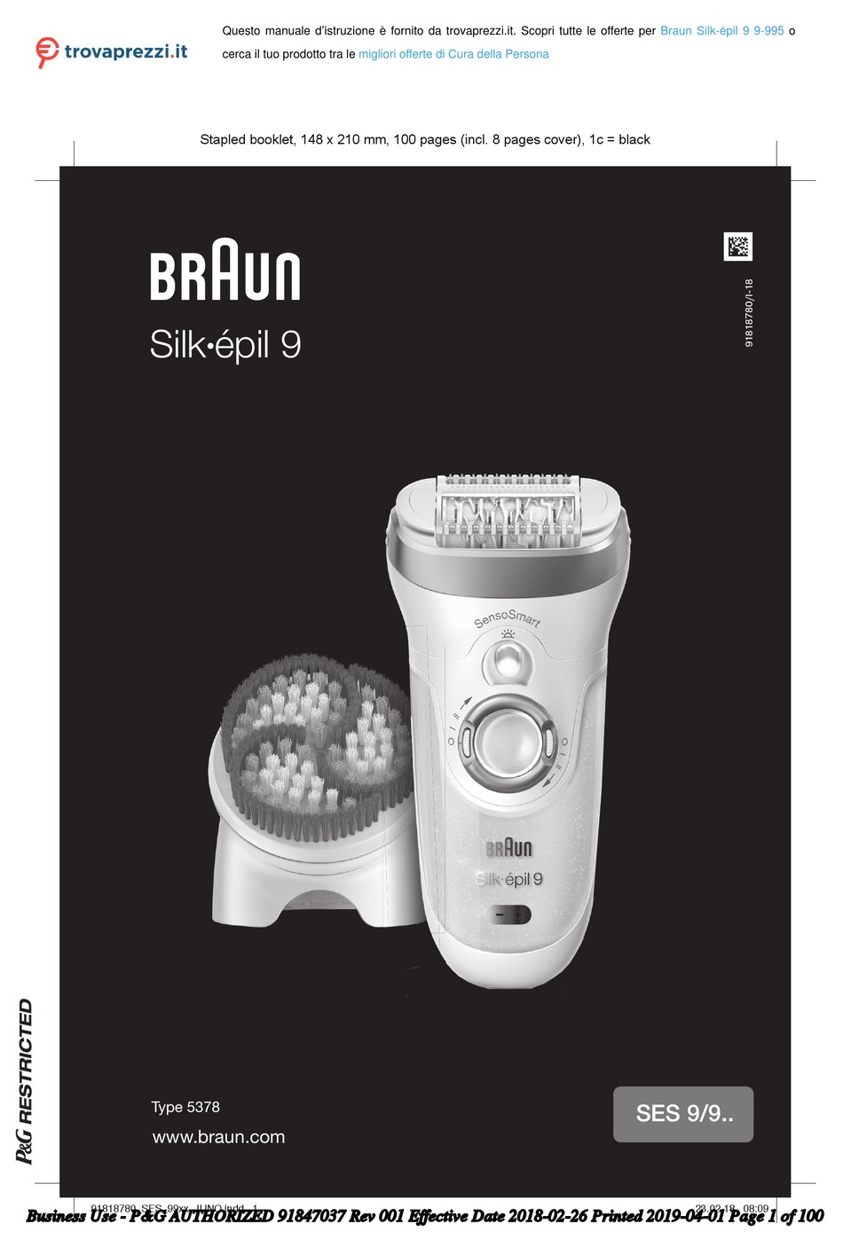 BRAUN SILK EPIL 9 SES 9/9 SERIES USER MANUAL Pdf Download ManualsLib