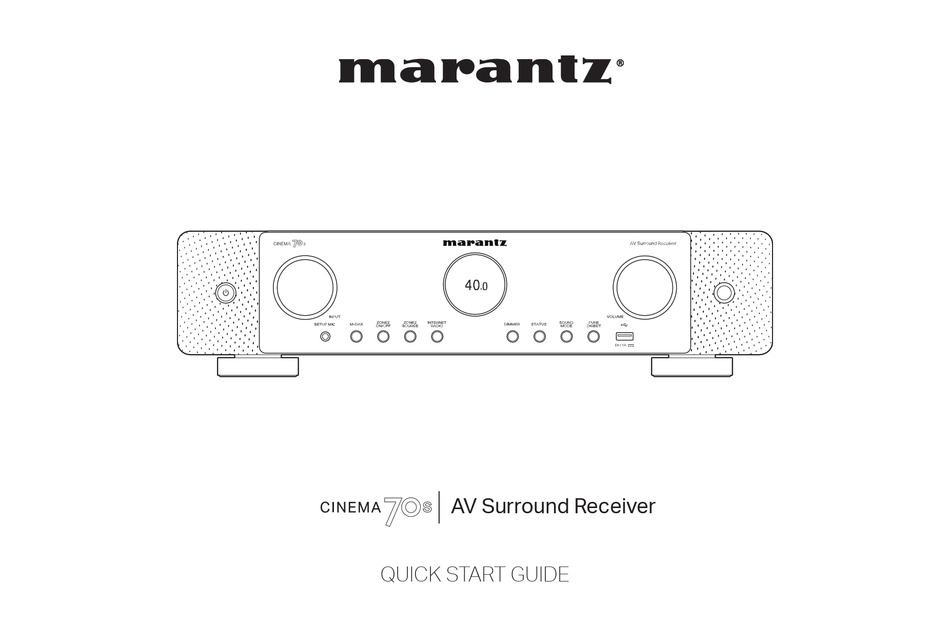 MARANTZ CINEMA 70S QUICK START MANUAL Pdf Download ManualsLib