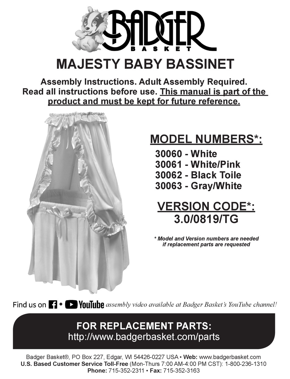 BADGER BASKET MAJESTY 30061 ASSEMBLY INSTRUCTIONS MANUAL Pdf Download