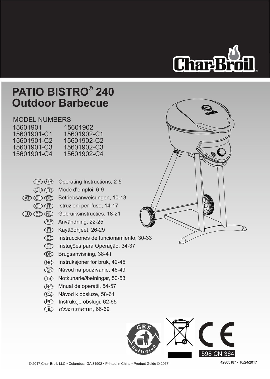 Char Broil Operating Instructions Manual Pdf Download Manualslib