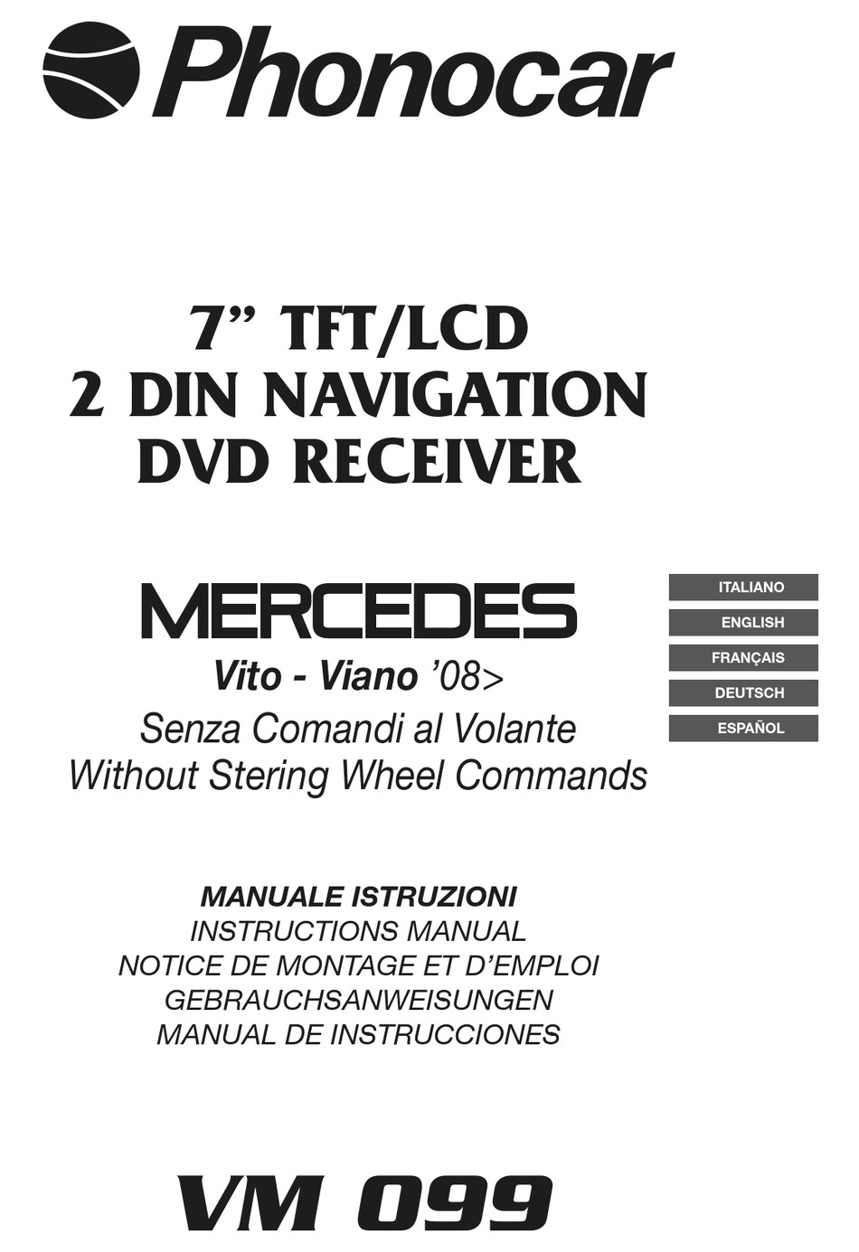 PHONOCAR VM 099 INSTRUCTION MANUAL Pdf Download ManualsLib