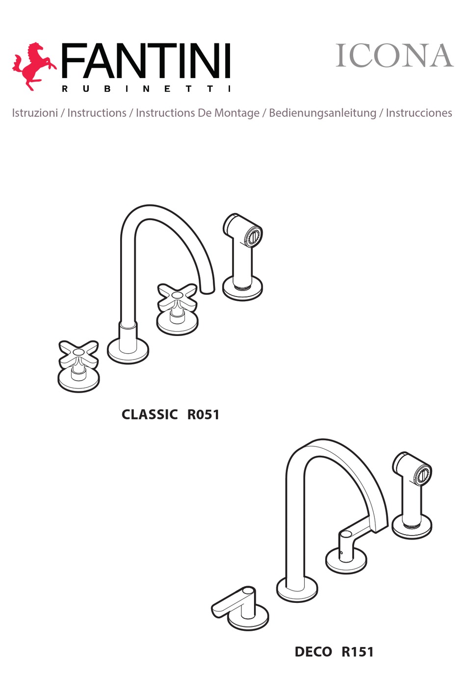 FANTINI ICONA CLASSIC R051 INSTRUCTIONS MANUAL Pdf Download