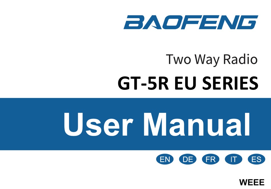 BAOFENG GT5R EU SERIES USER MANUAL Pdf Download ManualsLib