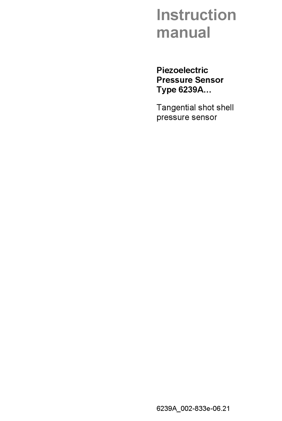 KISTLER 6239A SERIES INSTRUCTION MANUAL Pdf Download ManualsLib