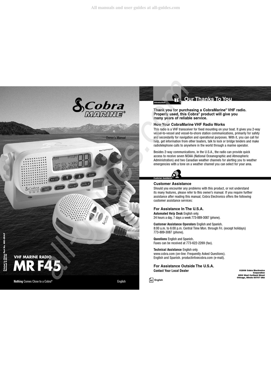 COBRA MARINE MR F45 MANUAL Pdf Download ManualsLib
