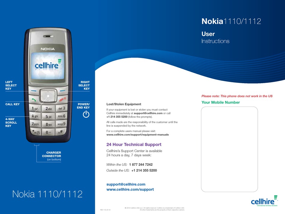 NOKIA 1112 USER INSTRUCTIONS Pdf Download ManualsLib