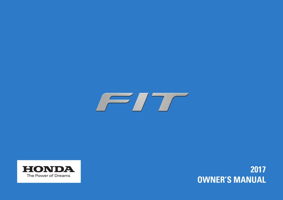 HONDA FIT 2017 OWNER'S MANUAL Pdf Download | ManualsLib