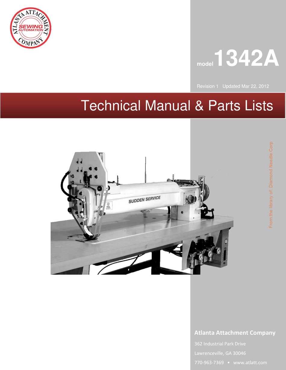 ATLANTA ATTACHMENT COMPANY 1342A TECHNICAL MANUAL Pdf Download ManualsLib