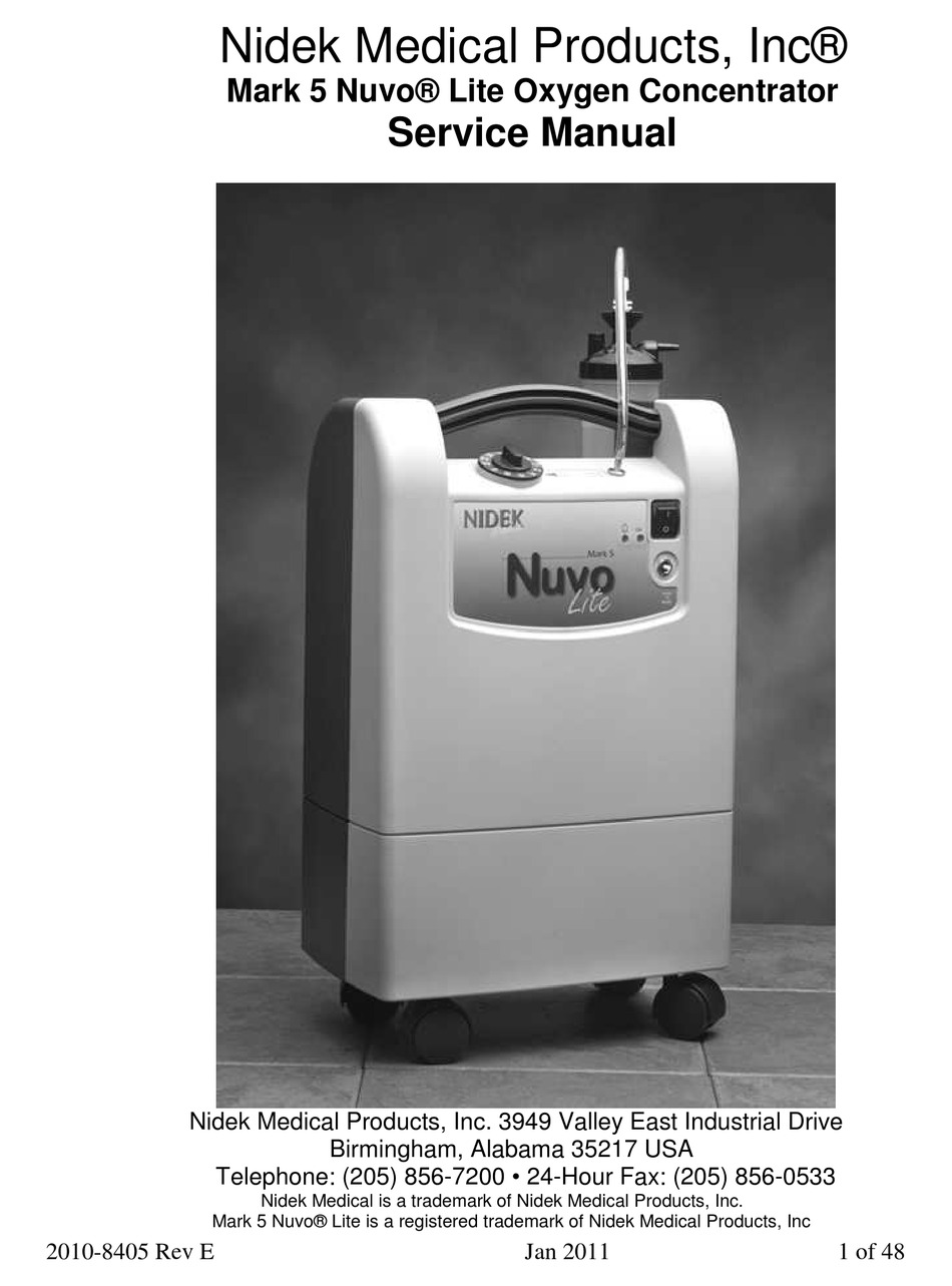 NIDEK MEDICAL MARK 5 NUVO LITE SERVICE MANUAL Pdf Download ManualsLib