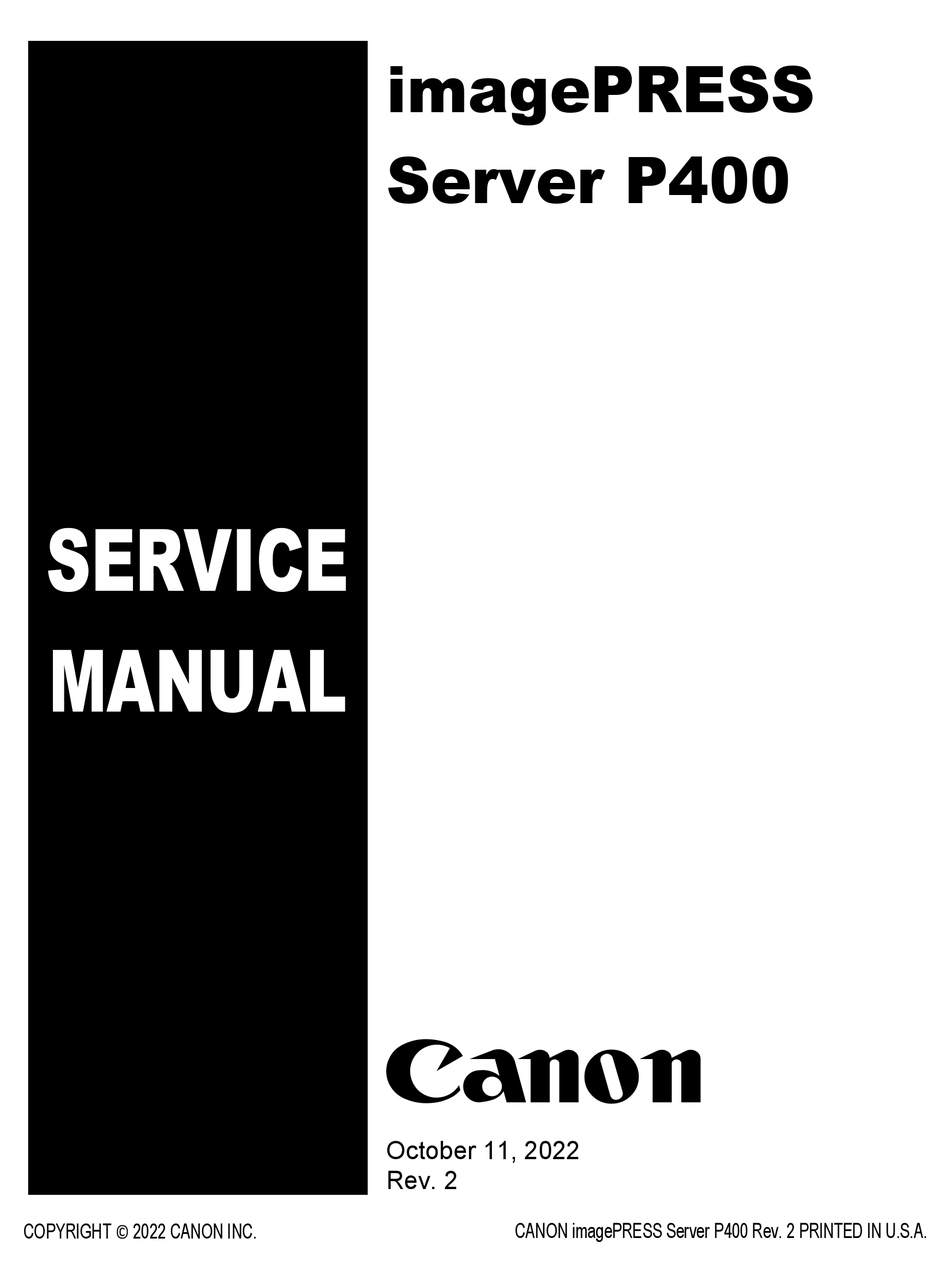 CANON IMAGEPRESS P400 SERVICE MANUAL Pdf Download ManualsLib