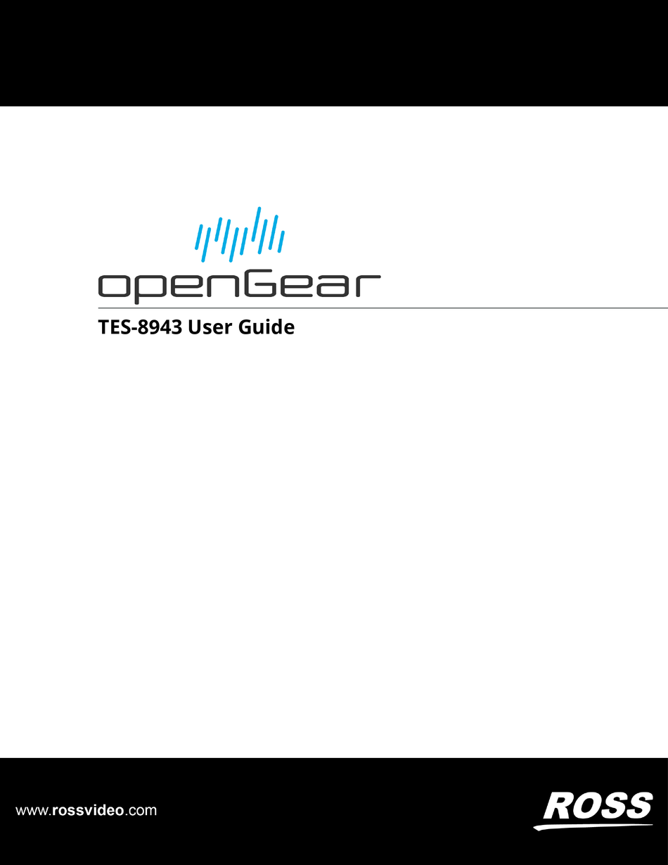 ROSS OPENGEAR TES8943 USER MANUAL Pdf Download ManualsLib