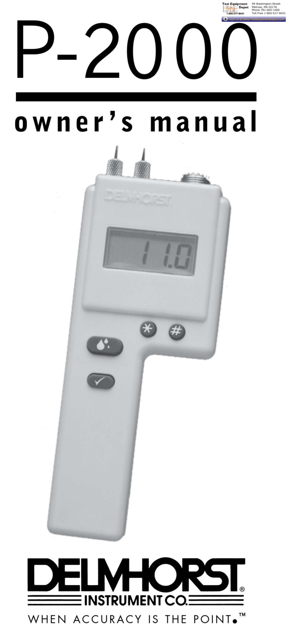 DELMHORST INSTRUMENT CO P2000 OWNER'S MANUAL Pdf Download ManualsLib