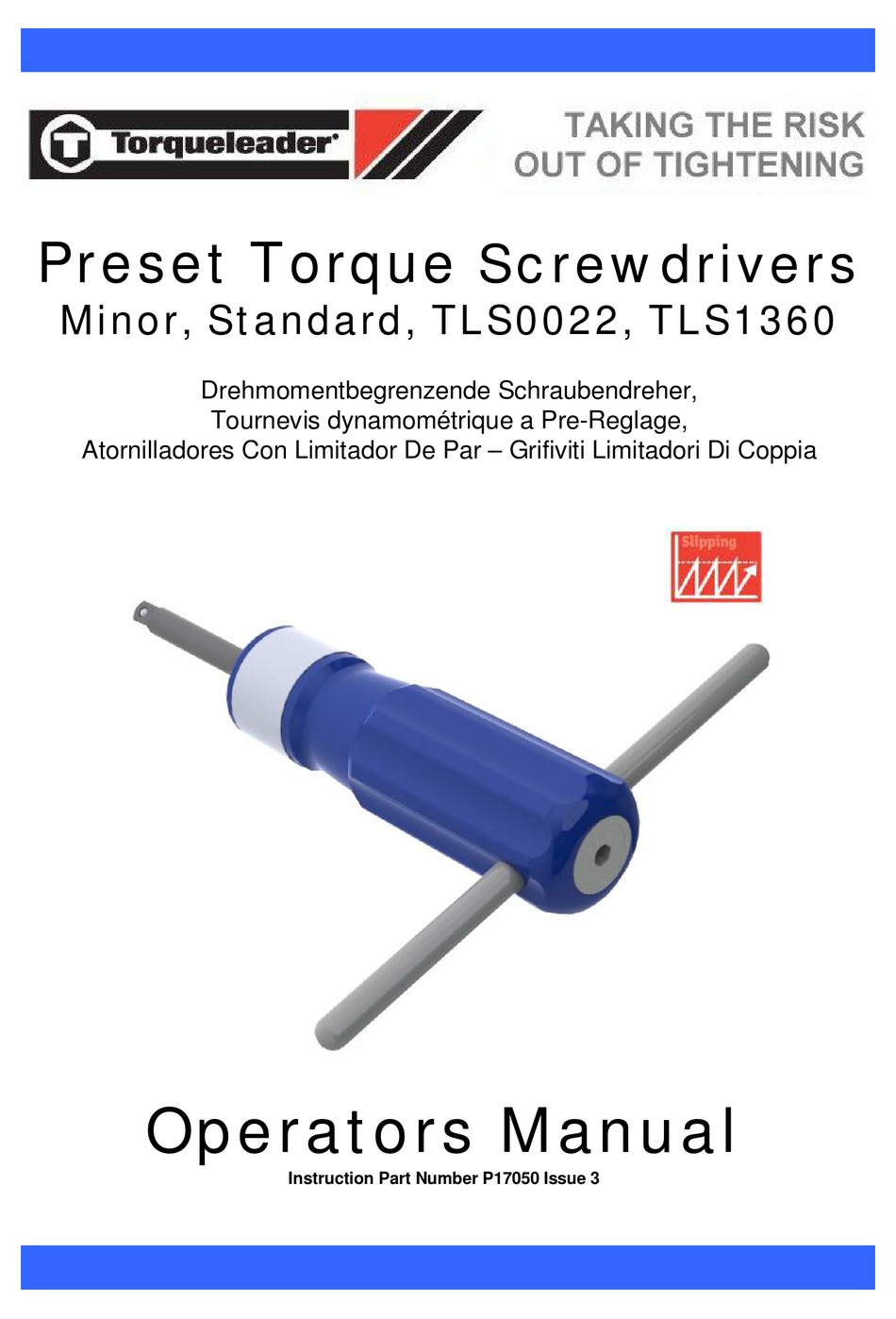 TORQUELEADER TLS0022 OPERATOR'S MANUAL Pdf Download | ManualsLib