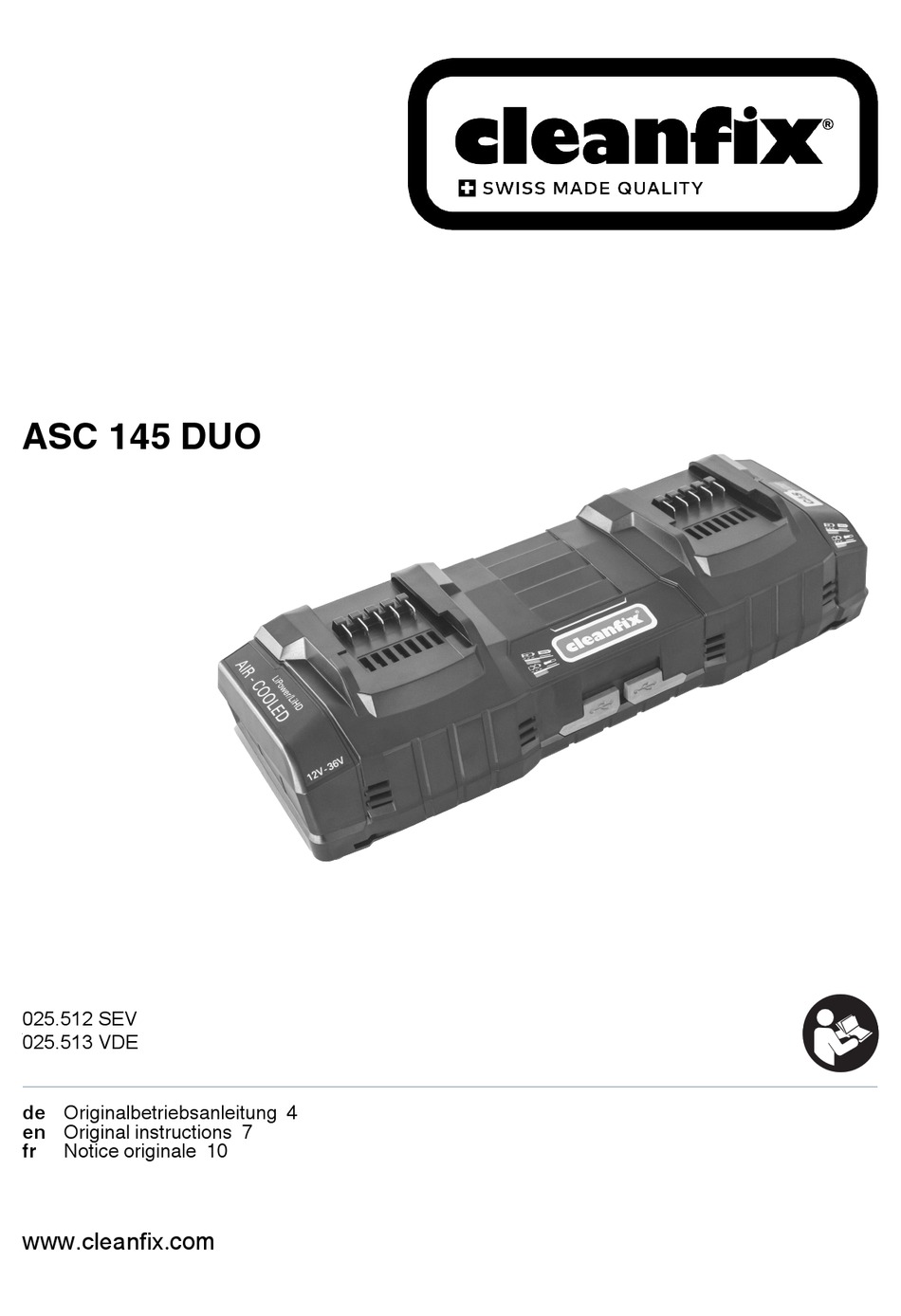 CLEANFIX ASC 145 DUO ORIGINAL INSTRUCTIONS MANUAL Pdf Download ManualsLib
