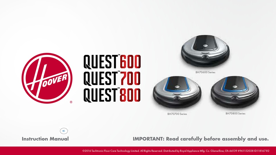 HOOVER BH70600 SERIES INSTRUCTION MANUAL Pdf Download ManualsLib