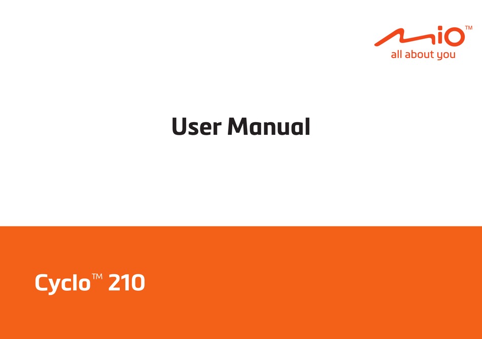 Mio Cyclo User Manual Pdf Download Manualslib