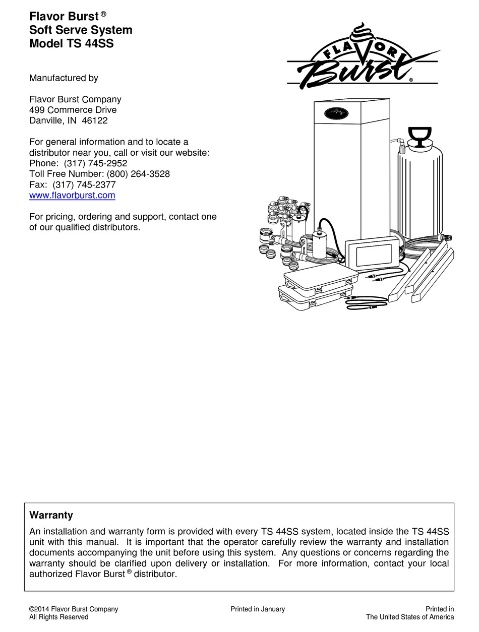 FLAVOR BURST TS 44SS MANUAL Pdf Download ManualsLib