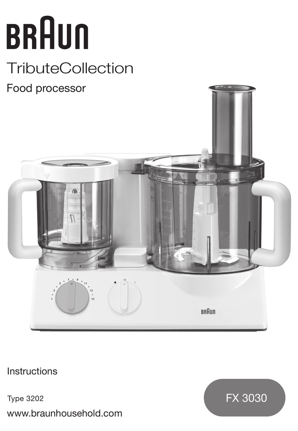 Braun Fx-3030 Tribute Collection Food Processor