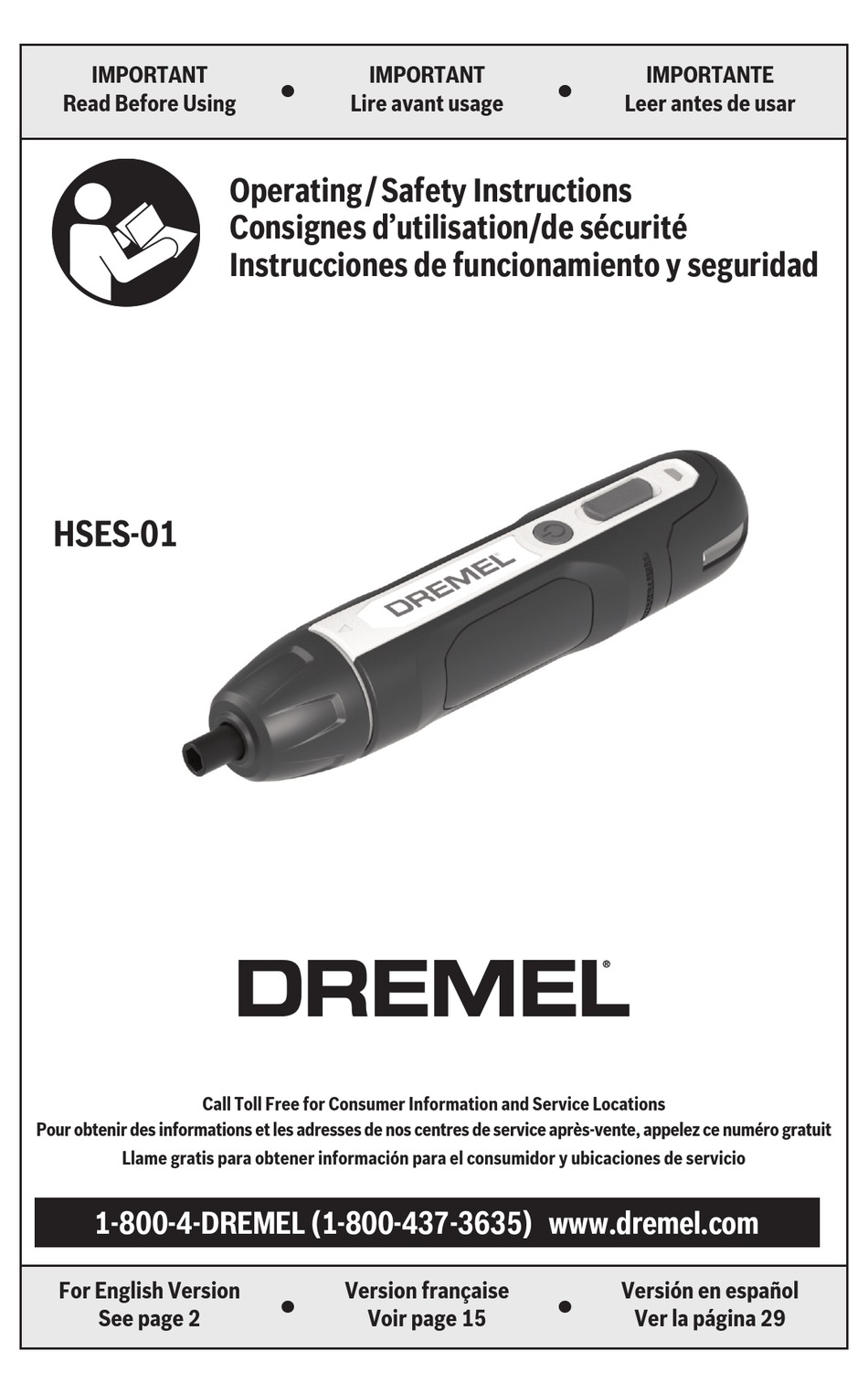 DREMEL HSES01 OPERATING/SAFETY INSTRUCTIONS MANUAL Pdf Download