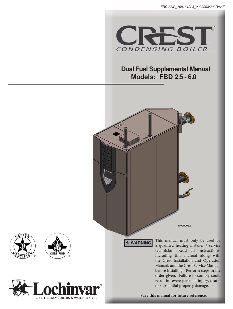 LOCHINVAR CREST FBN 2500 SUPPLEMENTAL MANUAL Pdf Download ManualsLib