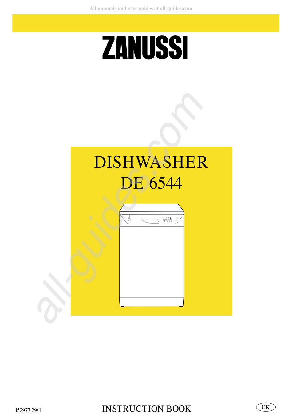 ZANUSSI DE 6544 INSTRUCTION MANUAL Pdf Download ManualsLib